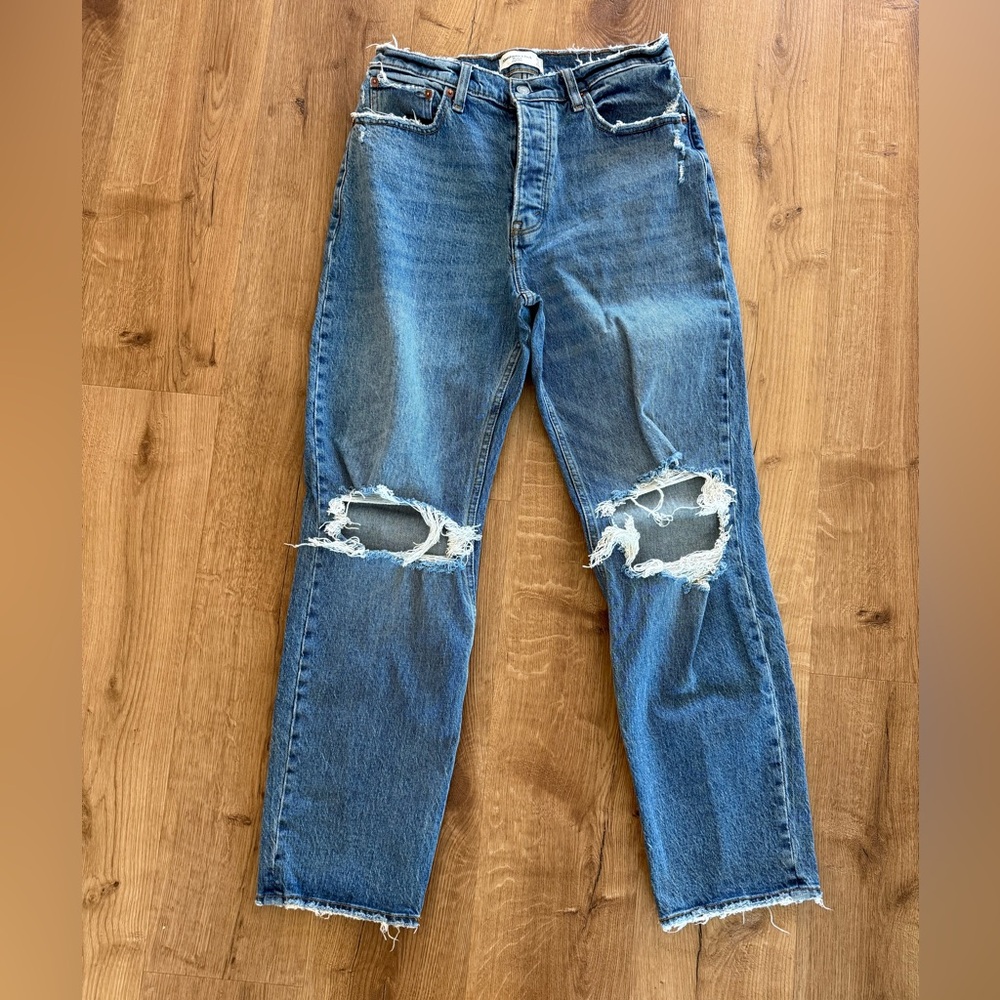 Abercrombie Women’s High Rise The Dad Jean Sz 28 Regular
